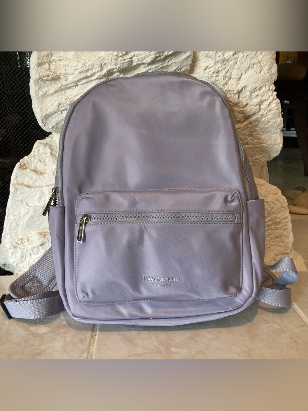 NWT Isaac Mizrahi Small Backpack Purse in Light Dusty Lavender